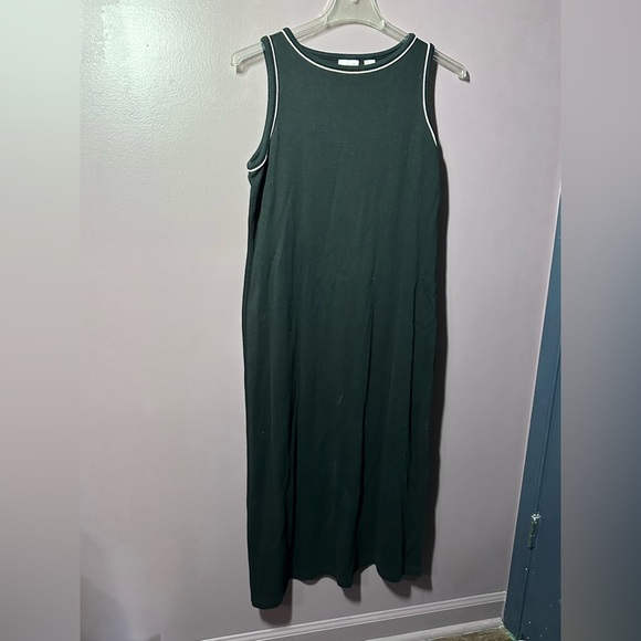 Villager Black Dress and Cardigan with White Piping - Picture 6 of 7